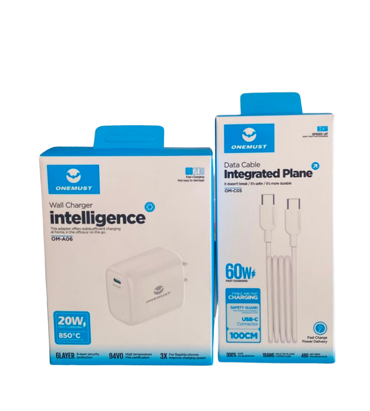 Cargador Completo ONEMUST 20W + Cable USB-C